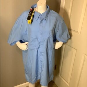 Men XL Under Armour Heat Gear Button Down Outdoor Short Sleeve Shirt